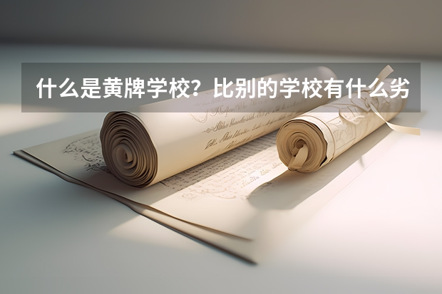 什么是黄牌学校？比别的学校有什么劣势？