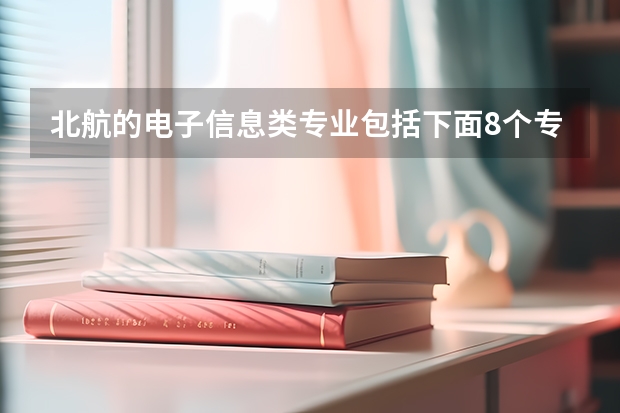 北航的电子信息类专业包括下面8个专业吗？本科专业包括：电子信息工程、通信工程、电子科学与技术、信息