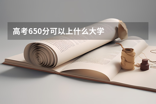 高考650分可以上什么大学