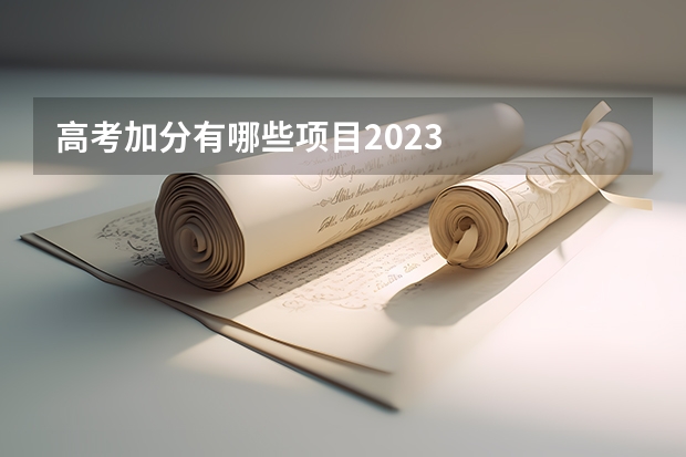 高考加分有哪些项目2023