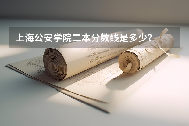 上海公安学院二本分数线是多少？