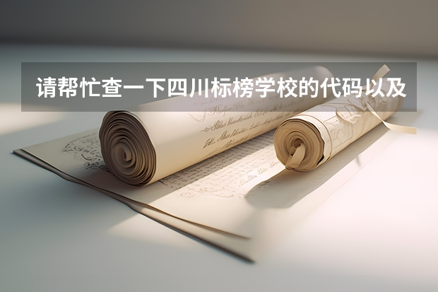 请帮忙查一下四川标榜学校的代码以及各个专业的代码（上海商学院代码及专业代码）